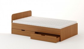 Кровать с ящиками 1200 (Бук темный) в Томмоте - tommot.katalogmebeli.com | фото