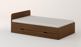 Кровать с ящиками 1200 (Орех темный) в Томмоте - tommot.katalogmebeli.com | фото