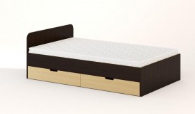 Кровать с ящиками 1200 (Венге/Беленый дуб) в Томмоте - tommot.katalogmebeli.com | фото