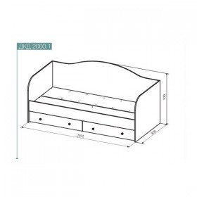 Кровать с ящиками ДКД 2000.1 Kiki в Томмоте - tommot.katalogmebeli.com | фото 2