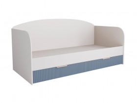 Кровать с ящиками ДКД 2000.1 Лавис (Белый софт/Лазурь софт/корпус Белый) в Томмоте - tommot.katalogmebeli.com | фото