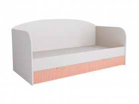 Кровать с ящиками ДКД 2000.1 Лавис (Белый софт/Персик софт/корпус Белый) в Томмоте - tommot.katalogmebeli.com | фото