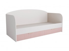 Кровать с ящиками ДКД 2000.1 Лавис (Белый софт/Роза/корпус Белый) в Томмоте - tommot.katalogmebeli.com | фото 1