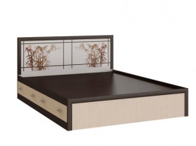 Кровать с ящиками 1,6м Мальта (Дуб венге/Дуб беленый) в Томмоте - tommot.katalogmebeli.com | фото