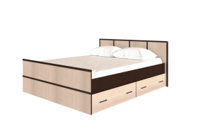 Кровать Сакура с настилом и ящиками 1,4 (Венге/Лоредо) в Томмоте - tommot.katalogmebeli.com | фото