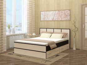 Кровать Сакура с настилом и ящиками 0,9 (Венге/Лоредо) в Томмоте - tommot.katalogmebeli.com | фото 2