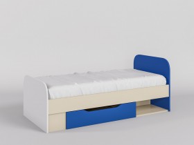 Кровать Скай 1650х750 (Синий/Белый/корпус Клен) в Томмоте - tommot.katalogmebeli.com | фото
