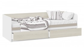 Кровать «Сканди» с 2 ящиками Дуб Гарден/Белый/Глиняный серый в Томмоте - tommot.katalogmebeli.com | фото 2