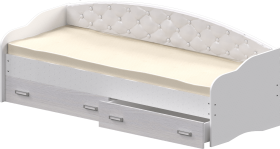 Кровать Софа-7 с мягкой спинкой (800х1900) Белый в Томмоте - tommot.katalogmebeli.com | фото