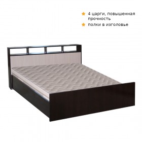 Кровать ТРОЯ 1800 Венге-Дуб бел. в Томмоте - tommot.katalogmebeli.com | фото