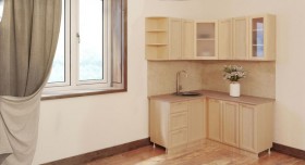 Угловая кухня Рамочная 1500х1400 мм (Беленый дуб) в Томмоте - tommot.katalogmebeli.com | фото 3