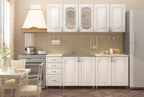 Кухонный гарнитур Лиза-1 (2,0м) (Белый/Сандал) в Томмоте - tommot.katalogmebeli.com | фото