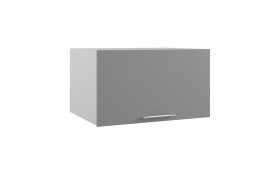 Квадро ГВПГ 800 шкаф верхний горизонтальный глубокий высокий (Белый софт/корпус Серый) в Томмоте - tommot.katalogmebeli.com | фото