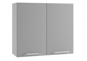 Квадро П 800 шкаф верхний (Белый софт/корпус Серый) в Томмоте - tommot.katalogmebeli.com | фото
