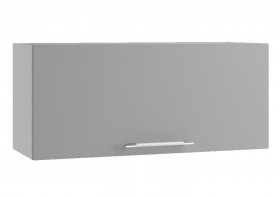Квадро ПГ 800 шкаф верхний горизонтальный (Белый софт/корпус Серый) в Томмоте - tommot.katalogmebeli.com | фото