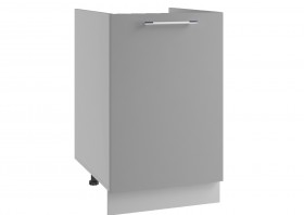 Квадро СМ 500 шкаф нижний мойка (Белый софт/корпус Серый) в Томмоте - tommot.katalogmebeli.com | фото