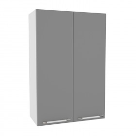 Квадро ВП 600 шкаф верхний высокий (Белый софт/корпус Серый) в Томмоте - tommot.katalogmebeli.com | фото