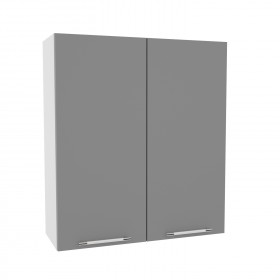 Квадро ВП 800 шкаф верхний высокий (Белый софт/корпус Серый) в Томмоте - tommot.katalogmebeli.com | фото