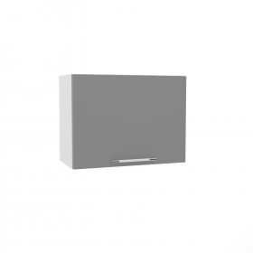 Квадро ВПГ 600 шкаф верхний горизонтальный высокий (Белый софт/корпус Серый) в Томмоте - tommot.katalogmebeli.com | фото