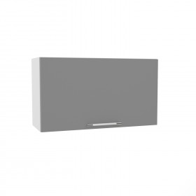 Квадро ВПГ 800 шкаф верхний горизонтальный высокий (Белый софт/корпус Серый) в Томмоте - tommot.katalogmebeli.com | фото