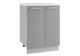 Лофт МС 600 шкаф нижний малой глубины с 2-мя фасадами (Дуб бурый/корпус Серый) в Томмоте - tommot.katalogmebeli.com | фото