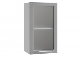 Лофт ПС 400 шкаф верхний со стеклом (Дуб бурый/корпус Серый) в Томмоте - tommot.katalogmebeli.com | фото
