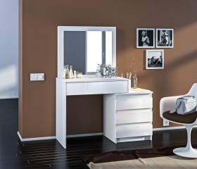Медея СБ-3232 Стол туалетный Белый/Белый глянец в Томмоте - tommot.katalogmebeli.com | фото 1
