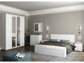 Модульная спальня Барселона (Белый/Белый глянец) в Томмоте - tommot.katalogmebeli.com | фото 1