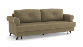 Оливер / диван - кровать 3-х местн. (еврокнижка) (велюр велутто коричневый 23 в Томмоте - tommot.katalogmebeli.com | фото