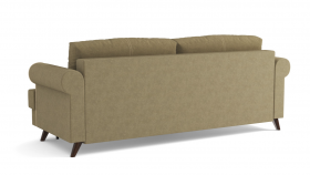 Оливер / диван - кровать 3-х местн. (еврокнижка) (велюр велутто коричневый 23 в Томмоте - tommot.katalogmebeli.com | фото 2