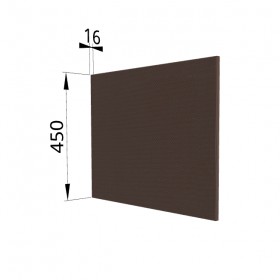 Панель торцевая (для шкафа горизонтального глубокого высокого) ГВПГ Квадро (Шоколад кожа) в Томмоте - tommot.katalogmebeli.com | фото