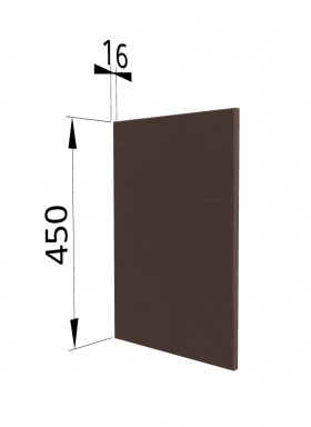 Панель торцевая (для шкафа горизонтального высокого) ВПГ Квадро (Шоколад кожа) в Томмоте - tommot.katalogmebeli.com | фото
