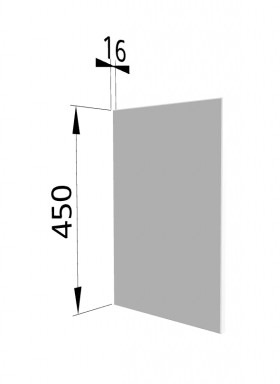 Панель торцевая (для шкафа горизонтального высокого) ВПГ Ройс (Белый софт) в Томмоте - tommot.katalogmebeli.com | фото