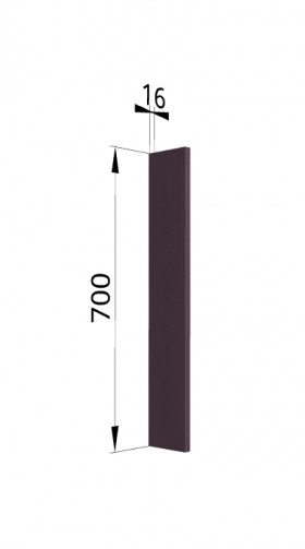 Панель торцевая (для шкафа торцевого верхнего) ПТ 400 Тито, Гарда (Пурпур) в Томмоте - tommot.katalogmebeli.com | фото
