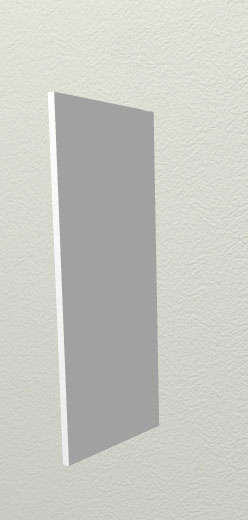Панель торцевая П Капля (для шкафа верхнего) Белый в Томмоте - tommot.katalogmebeli.com | фото