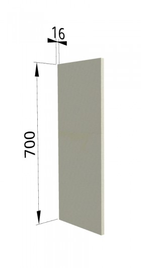 Панель торцевая П Квадро (для шкафа верхнего) Ваниль кожа в Томмоте - tommot.katalogmebeli.com | фото