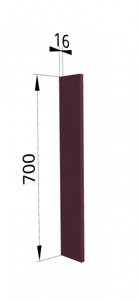 Панель торцевая ПТ 400 Квадро (для шкафа торцевого верхнего) Виноград в Томмоте - tommot.katalogmebeli.com | фото