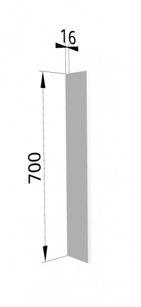 Панель торцевая ПТ 400 Ройс (для шкафа торцевого верхнего) Белый софт в Томмоте - tommot.katalogmebeli.com | фото