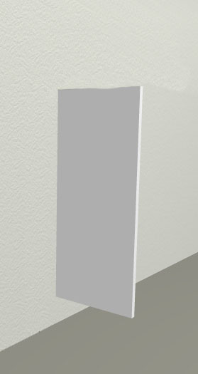 Панель торцевая СТ 400 Капля (для шкафа торцевого нижнего) Белый в Томмоте - tommot.katalogmebeli.com | фото