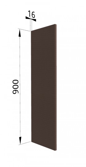 Панель торцевая ВП Квадро (для шкафа верхнего высокого) Шоколад кожа в Томмоте - tommot.katalogmebeli.com | фото