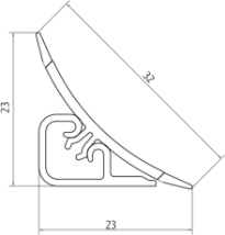Плинтус LB-23, L=3000мм, умбрия темная в Томмоте - tommot.katalogmebeli.com | фото 2