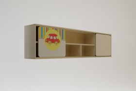 Полка между шкафами 1660 Клаксон (Бежевый/корпус Клен) в Томмоте - tommot.katalogmebeli.com | фото