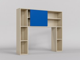 Полка на стол Скай люкс (Синий/корпус Клен) в Томмоте - tommot.katalogmebeli.com | фото