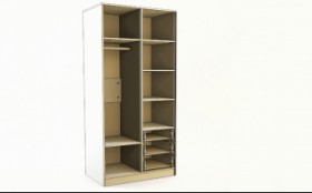 Шкаф 2-х створчатый с ящиками Грэйси (Розовый/Серый/корпус Клен) в Томмоте - tommot.katalogmebeli.com | фото 3