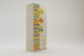 Шкаф 2-х створчатый с ящиками Клаксон (Бежевый/корпус Клен) в Томмоте - tommot.katalogmebeli.com | фото