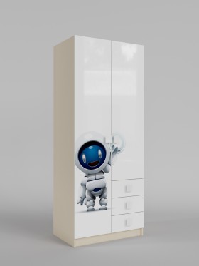 Шкаф 2-х створчатый с ящиками Санни (Белый/корпус Клен) в Томмоте - tommot.katalogmebeli.com | фото