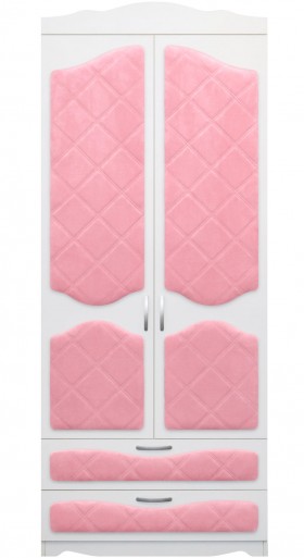 Шкаф 2-х створчатый с ящиками серии Иллюзия 36 Светло-розовый в Томмоте - tommot.katalogmebeli.com | фото