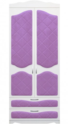 Шкаф 2-х створчатый с ящиками серии Иллюзия 67 Светло-фиолетовый в Томмоте - tommot.katalogmebeli.com | фото