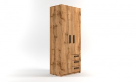 Шкаф 2-х створчатый с ящиками Шервуд (Дуб Вотан) в Томмоте - tommot.katalogmebeli.com | фото