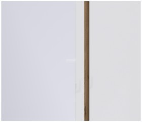 Веста СБ-2258 Шкаф 3х дверный с зеркалом Дуб Бунратти/Белый глянец в Томмоте - tommot.katalogmebeli.com | фото 2